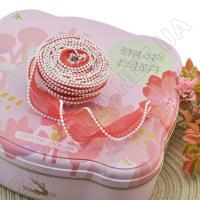 Стрічка органза з намистинами LEA-1020