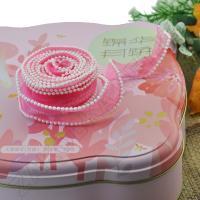 Стрічка органза з намистинами LEA-1080